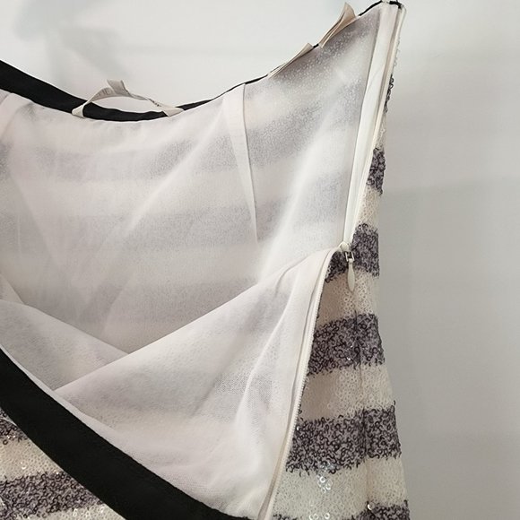 Rachel Roy - Sequined Stripped & Stretchy Pencil Skirt - Picture 5 of 8